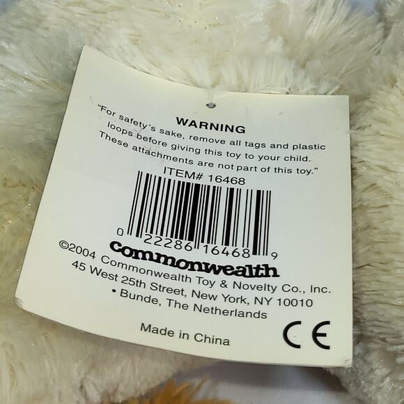 10" Commonwealth Yellow Lab Cream Beige Tan Puppy Dog Stuffed Plush Animal Toy - Picture 11 of 12